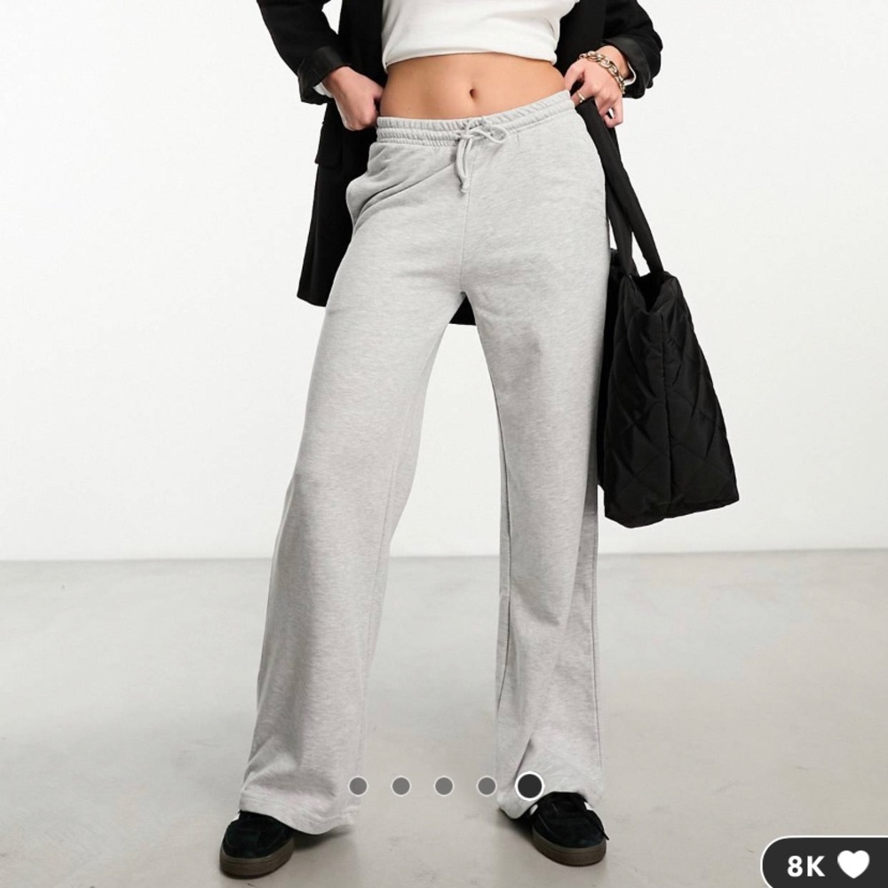 ASOS Wide Leg sweatpants in grey